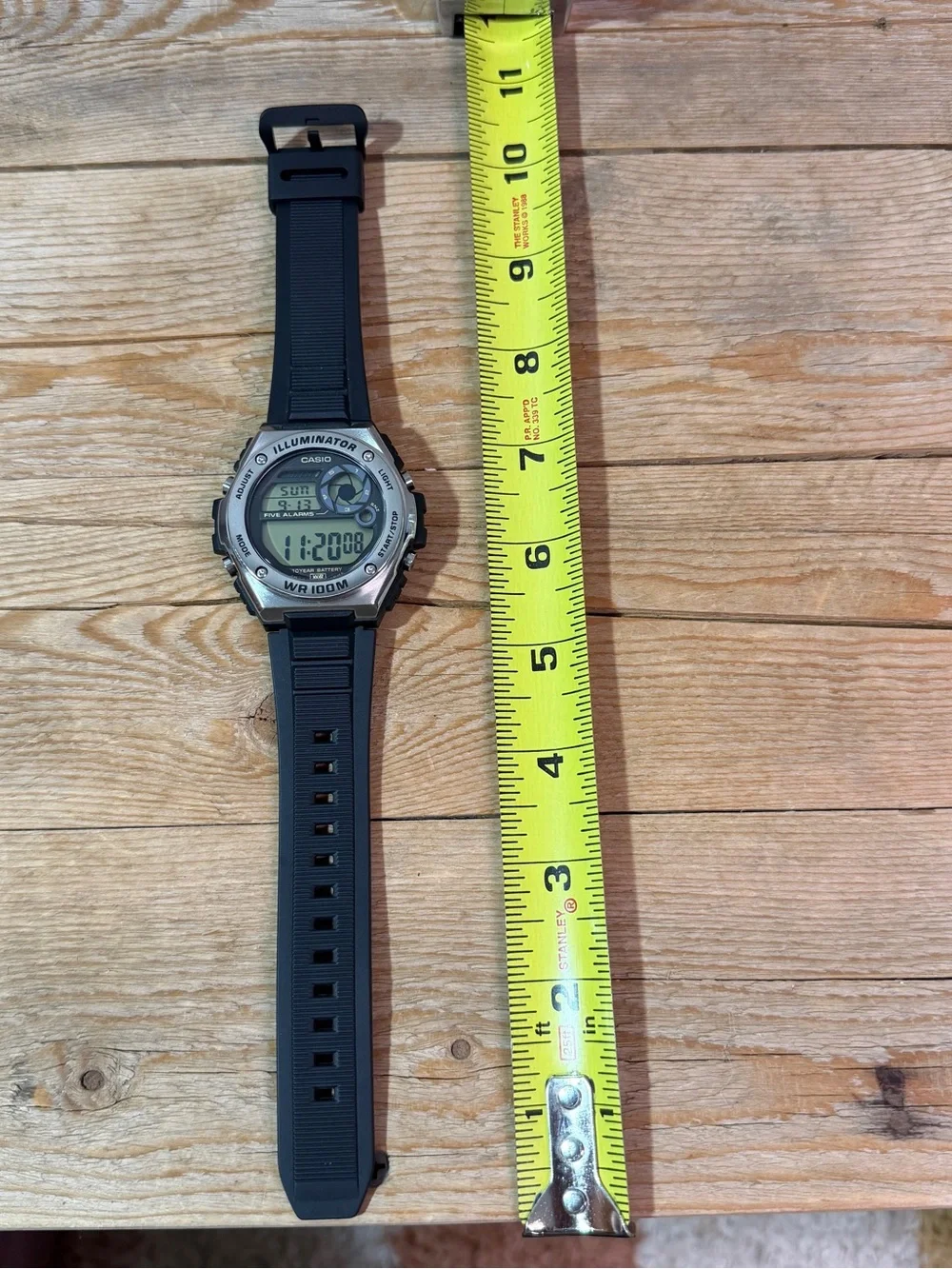 Casio Black and Silver Digital Illuminator Watch